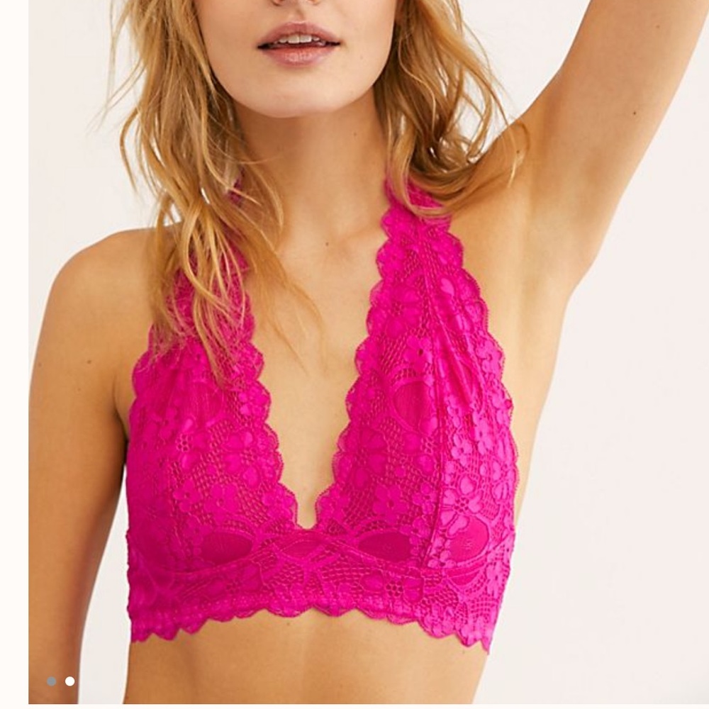 Free People “Galloon” Lace Halter Bra
